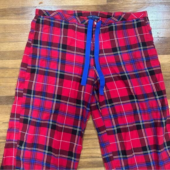 Ralph Lauren Red Plaid Pajama PJ Lounge pants - Picture 3 of 6